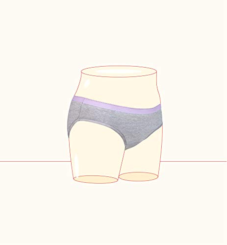 Thinx BTWN) Teen Period Underwear - Bikini Panties, Grey, 11/12 - Super Absorbency3