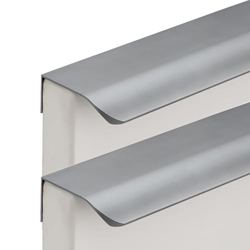 Poignées pour bibliothèque grises en alu 1000mm table de chevet x2 - 2