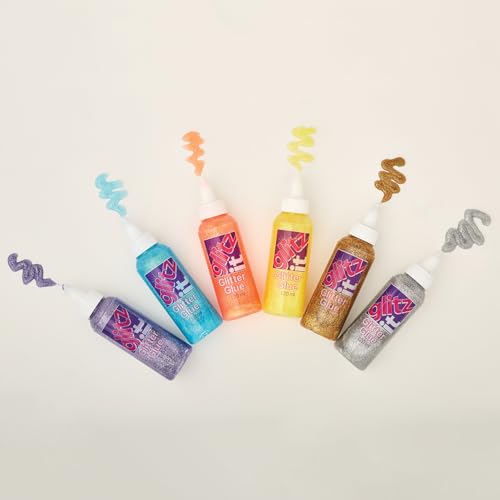 Glitter Glue, Ice Blue, 120ml, Twist Nozzle Bottle - Ideal for Kids Craft, Shimmer Art & Craft Projects, Wedding Invitations, Card Making, Art Set, Creative Ideas