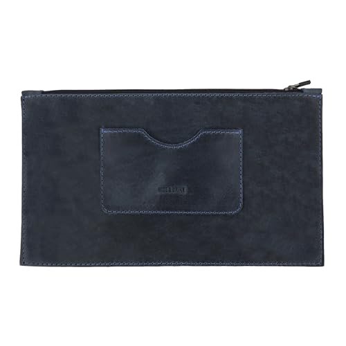 Hide & Drink, Rectangular Zippered Handbag for Women with Card Slot, Female Purse, Full Grain Leather, Handmade