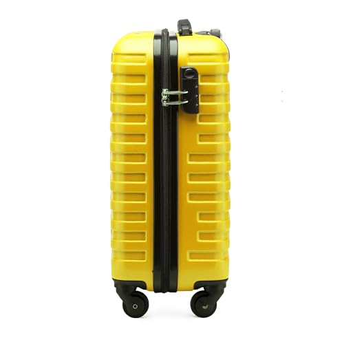 Valise cabine ABS WITTCHEN taille M jaune à 4 roues pivotantes - 3