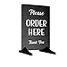 Please Order Here Sign - Cafe, Takeaway, Coffee Shop, Sandwich Shop, Counter Sign, A4 size (Black Stand)