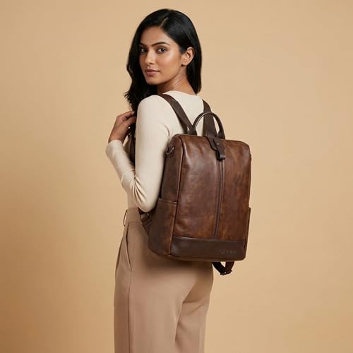 Image of VISMIINTREND Backpack for Women | Stylish Vegan Leather Backpack Bags for Women | College Bag for Girls | Office, Travel & Daily Use | Trendy Women Backpack | Gift for Wife, Sister & Friend