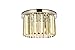 Elegant Lighting Urban Classic Sydney 3-Light Metal Royal Cut Flush Mount - Polished Nickel
