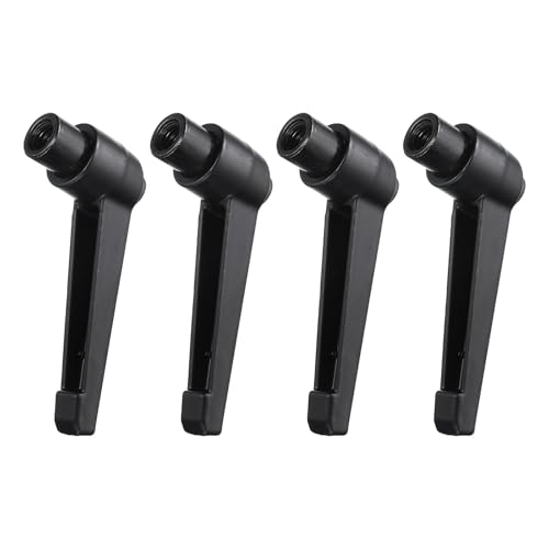 Image of uxcell 4pcs Clamping Lever Adjustable Handles M8 Metric Female Thread Level Handle Hand Knobs Quick Release Black for Lathe Machinery