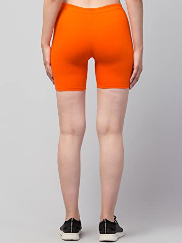 Image of Women's Cycling Shorts - Skin Fit Stretchable Tights for Gym, Sports, Running, Yoga & Layering Under Dresses - High-Waist, Seamless, Moisture-Wicking
