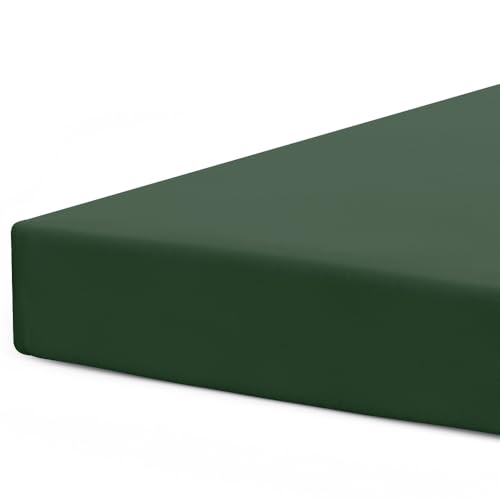 Pobibaby - Single Solid Premium Fitted Baby Crib Sheets for Standard Crib Mattress - Ultra-Soft Cotton Blend Safe and Snug and Stylish Solid Crib Sheet (Wood Green)