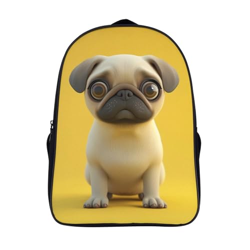 Mochila escolar para niños con diseño de perro 3D y mochilas infantiles de primaria