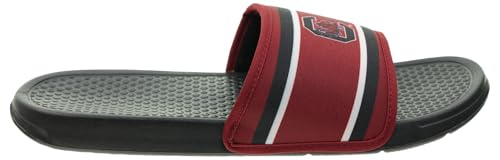 Image of FOCO NCAA Printed Team Logo and Color Stripes Comfortable Slide Sandals