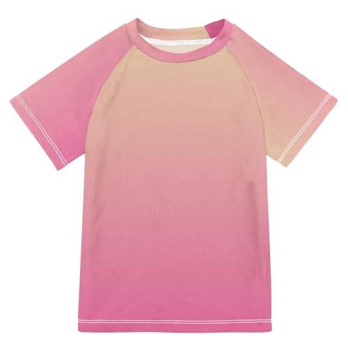 Kids Bathing Suit Short Sleeve Swimsuits for Little Girls 7T Gradient