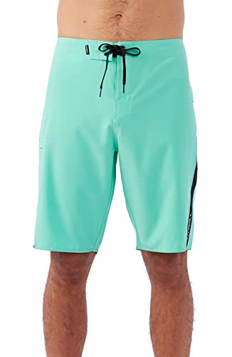 O'NEILL Men's 21 Inch S-Seam Boardshorts - Water Resistant Swim Trunks for Men with Quick Dry Stretch Fabric and Pockets,Aqua 2,29