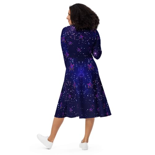 Robe midi à manches longues Trans/Femme Édition Spatiale pour un look unique