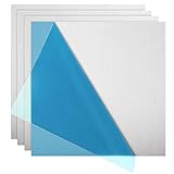 4 Pack 6061 T6 Aluminum Sheet Metal 6 x 6 x 1/8 Inch Flat Plain Aluminum Plate Covered with Protective Film...