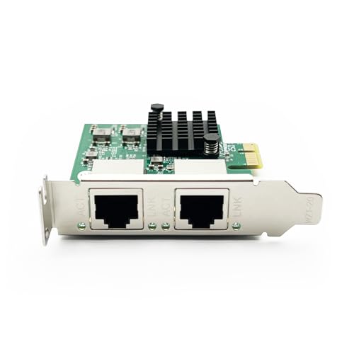 100M/1000M/2.5G NIC Network Card, dual RJ-45 Port, with Realtek RTL8125BG Controller, Support Windows/Windows Server/Linux/Ubuntu/Centos/Vmware