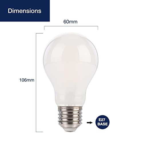 FLSNT Dimmable E27 Screw Bulb, A60 LED Filament Edison Screw in Light Bulbs, 7W (60W Equivalent) - Image 4