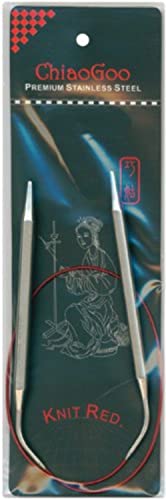 ChiaoGoo 24-Inch Red Line Circular Knitting Needles, 5/3.75mm