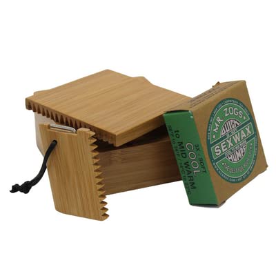 Bamboo Surfing Wax Box Holder with Surf Fin Allen Key