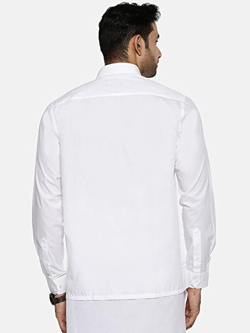 Image of RAMRAJ COTTON Men Full Sleeve Shirt | Prestigious Fit | Elegant Daily Formal Wear