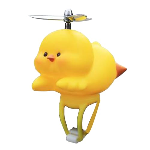 Acouto Cartoon Electric Bike Ornament Decorative Handle Mount Resin for Kids (D? Happy Duck)