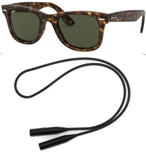 Ray-Ban RB4340 Sunglasses Bundle: RB 4340 WAYFARER 710 Light Havana and Universal Anti-slip Silicone Leash2