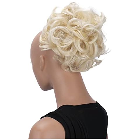 PRETTYSHOP Bun Hairpiece Ponytail Topknot Hepburn-Bun Scrunchie Updo Platinum Blonde HK111 Cover
