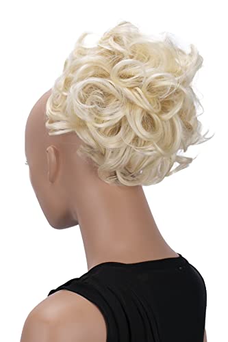 CAISHA Bun Hairpiece Ponytail Topknot Hepburn-Bun Scrunchie Updo Platinum Blonde HK111