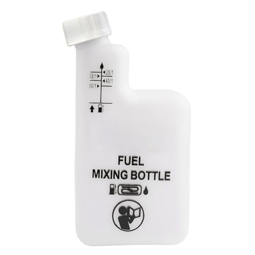 BOGEEL Botella mezcladora de aceite de 1 litro para motor de 2 tiempos con marcado de relación múltiple para maquinaria de jardín y mezcla de combustibles