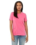 Bella Canvas - Women’s Relaxed Jersey Tee - 6400 - M - Charity Pink