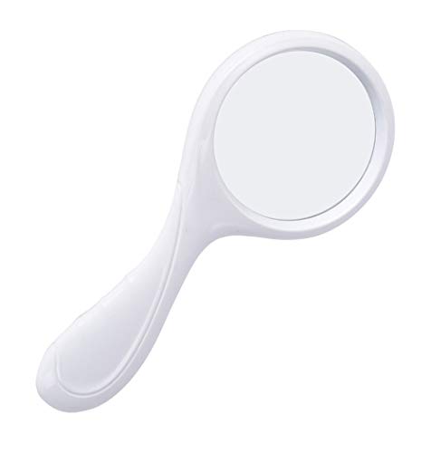 Magnifying Glass 3X Handheld Magnifier-3.95inch Large Magnifying Lens with Non-Slip Soft Handle for Reading,Inspection. (White Magnifying Glass)