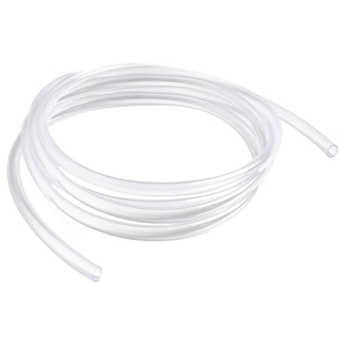 3 Meters Silicone Hose Tube, 6mm x 8mm PVC Flexible Water Pipe Clear Cuttable Vinyl Tubing Food Grade 3 Metres Transparent Hose Pipe Lightweight Rubber Tube for Transfer Oil air