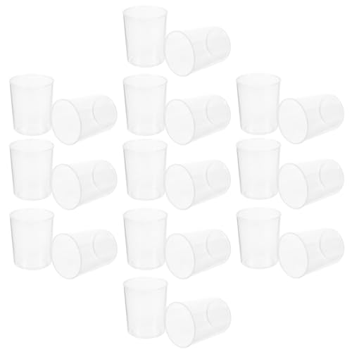Amosfun 30Pcs Clear Abs Laboratory Measuring Cups Graduated Beakers with Stable Spill-resistant Design for Accurate Liquid Measurement in Science Experiments and Cooking