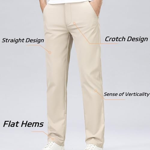 Caracomfy Mens Pants, Mens Stretch Slacks with Expandable Waistband,Business Casual Pants for Men2