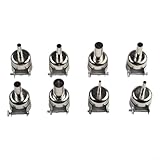 Heißluftdüsen-Set für 850/852D/898 Lötstationen, Edelstahl-Schweißdüsen mit Feststellschraube, kompatibel mit Aoyue 906/968/6028 Serie (1 Stück, 3–12 mm Innendurchmesser), 8 Stück