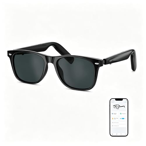 AI Glasses for Men & Women Smart Glasses Powered by ChatGPT AI Real-time Translation with 107 languages 11H Music Play Bluetooth Sunglasses with Polarized Lens UV Protection for Daily Use Travel