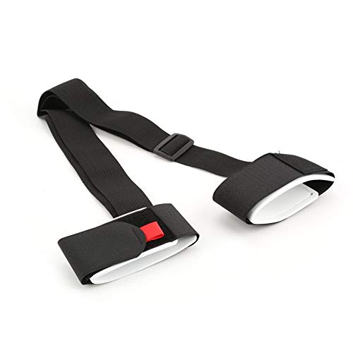 Skiing Pole Shoulder Hand Carrier Lash Adjustable Handle Straps Comfortable Hook Loop Protecting Black