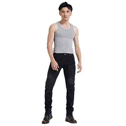 image for Takuey Biker Jeans for Men Motorcycle Riding Pants Reinforce with Aram