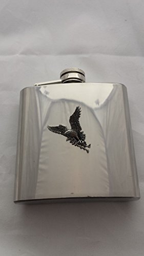 Flasque B44 Osprey en acier pour randonnée et soirées avec emblème étain
