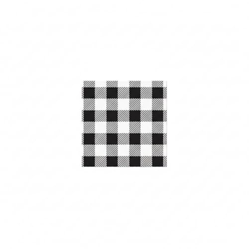 Serviettes en papier carreaux Harman Buffalo noir et blanc décoration de table