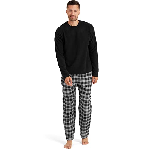 Snuggaroo Herren Pyjama-Set aus weichem Fleece mit langem Ärmel u...