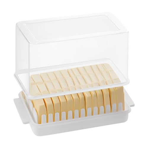 Duvcoywae Cortador Rebanador de Mantequilla,Recipiente Hermético para Cortar y Conservar - Herramienta de Corte Multifuncional, Contenedor Extraíble para Cortar Queso para Uso en el Hogar, la