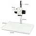 Microscopes Equipment Big Size Heavy Duty Adjustable Boom Large Table Stand 76mm Ring Holder, for Lab Industrial Stereo Microscope Camera(White Stand)