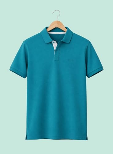Image of 3BROS Men's Cotton Blend Half Sleeve Regular fit Comfortable Polo Neck T-Shirt (Pack of 1)