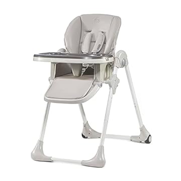 Kinderkraft Seggiolone Pappa YUMMY, Regolabile, Pieghevole, Ripiano Smontabile, per Bambini da 6 Mesi fino a 3 Anni, Grigio
