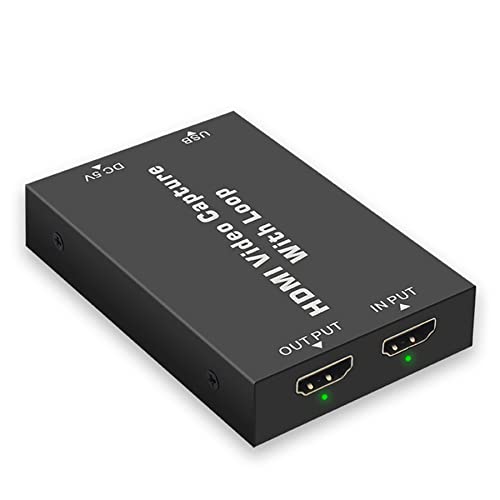 HDMI Video Capture Card, TOKANI Game Capture Card Support Full HD 1080P 60HZ with HDMI Loop-Out, Compatible Windows Linux YouTube OBS OS X Twitch for PS3 PS4 Xbox One Xbox 360