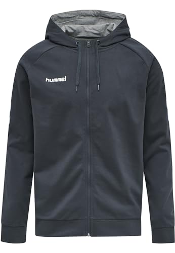 Felpa per Bambini Hmlgo Kids Cotton Zip Hoodie Inchiostro India 116 unisex con cappuccio