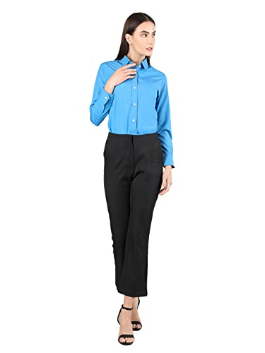 Image of CHKOKKO Women Solid Polycotton Regular Formal Shirt