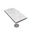 White 3 in. x 6 in. Polished Marble Subway Floor and Wall Sample Tile Having 0.13 sqft Coverage
