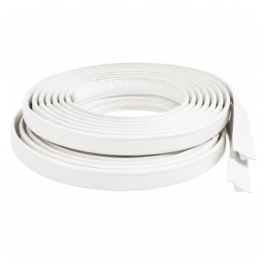 InstaTrim 1/2 Inch (Covers 1/4" Gap) Flexible, Self-Adhesive, Caulk and Trim Strips for Floors, Ceilings, Countertops and More (White, 10ft Long, 2 Pack)
