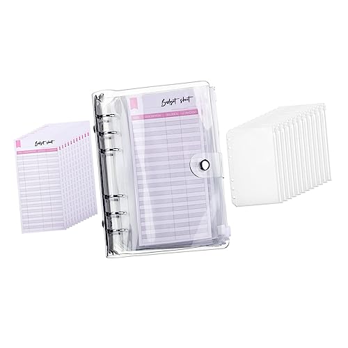 SHOWERORO 1set Portable Budget Planners Expense Tracking Sheets and Loose-Leaf Budget for Daily Financial Management