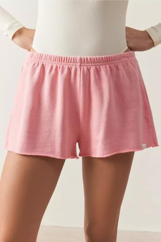Women Y2K Mini Sweat Shorts Elastic Low Waist Wide Leg Lounge Bottom Cute Drawstring Workout Track Shorts2